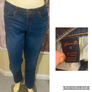 Size 8 Seven skinny jeans, dark wash